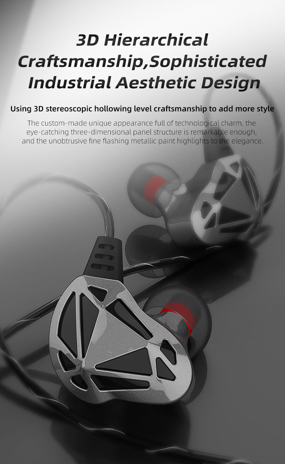 DUCK DANCE in Ear Wired Headphones, Earbuds with Microphone No Wireless Technology Over Ear Wired Earbuds Audiophile Hi-Fi Stereo Headset with Earhooks and Hard Carrying Case 3.5mm Jack CABLEDUCK