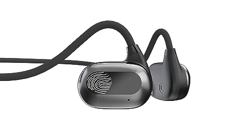 Over Ear Wireless Headphone DUCK DANCE Bluetooth TWS True Wireless Stereo Open-Ear Sport Headphone DUCK2 Air Conduction Earphone Blind-Touch-Control Technology (Black/Nickel)