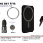 DUCK DANCE Wireless Magnetic Car Charger Stable Adsorption MagSafe Come With Complimentary Dual Port Both Car Charger Adapter Mini Metallic PD & QC 3.0 Quick Charge Compatible with iPhone 14 13 12 11 Pro And Qi Enabled Phone Wireless & Wired Charge